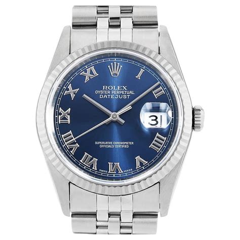 rolex 16234 blue roman for sale